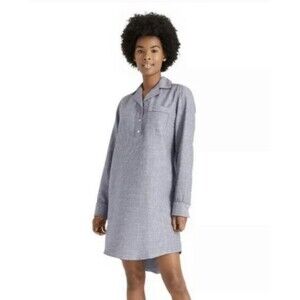 Levis x Target Sleep Shirt Womens Size M Pajama Striped Woven Shirt Top